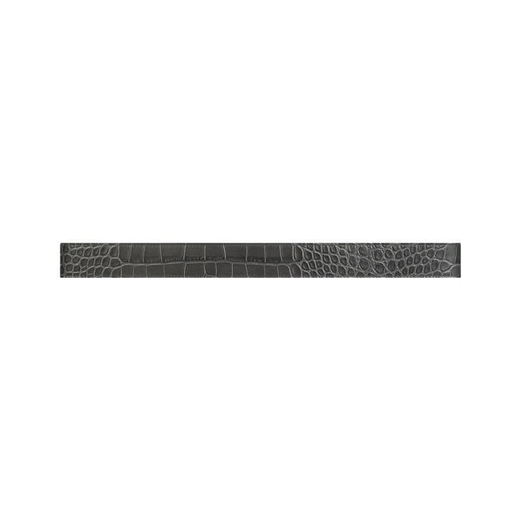 Balenciaga Croc Embossed BB Logo Belt Dark Grey