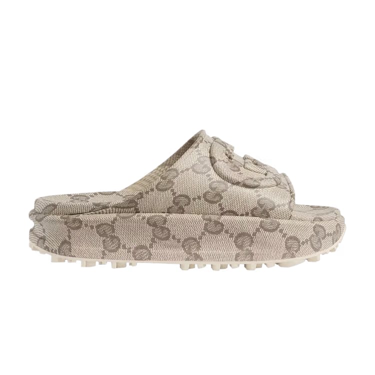 Gucci GG Slide Sandal Interlocking G - Beige Ebony