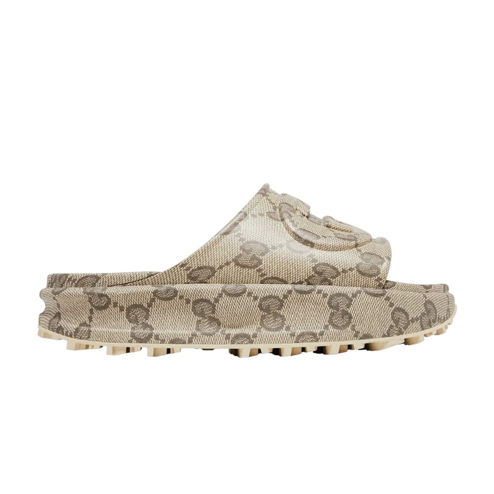 Gucci GG Slide Sandal Interlocking G - Beige Ebony