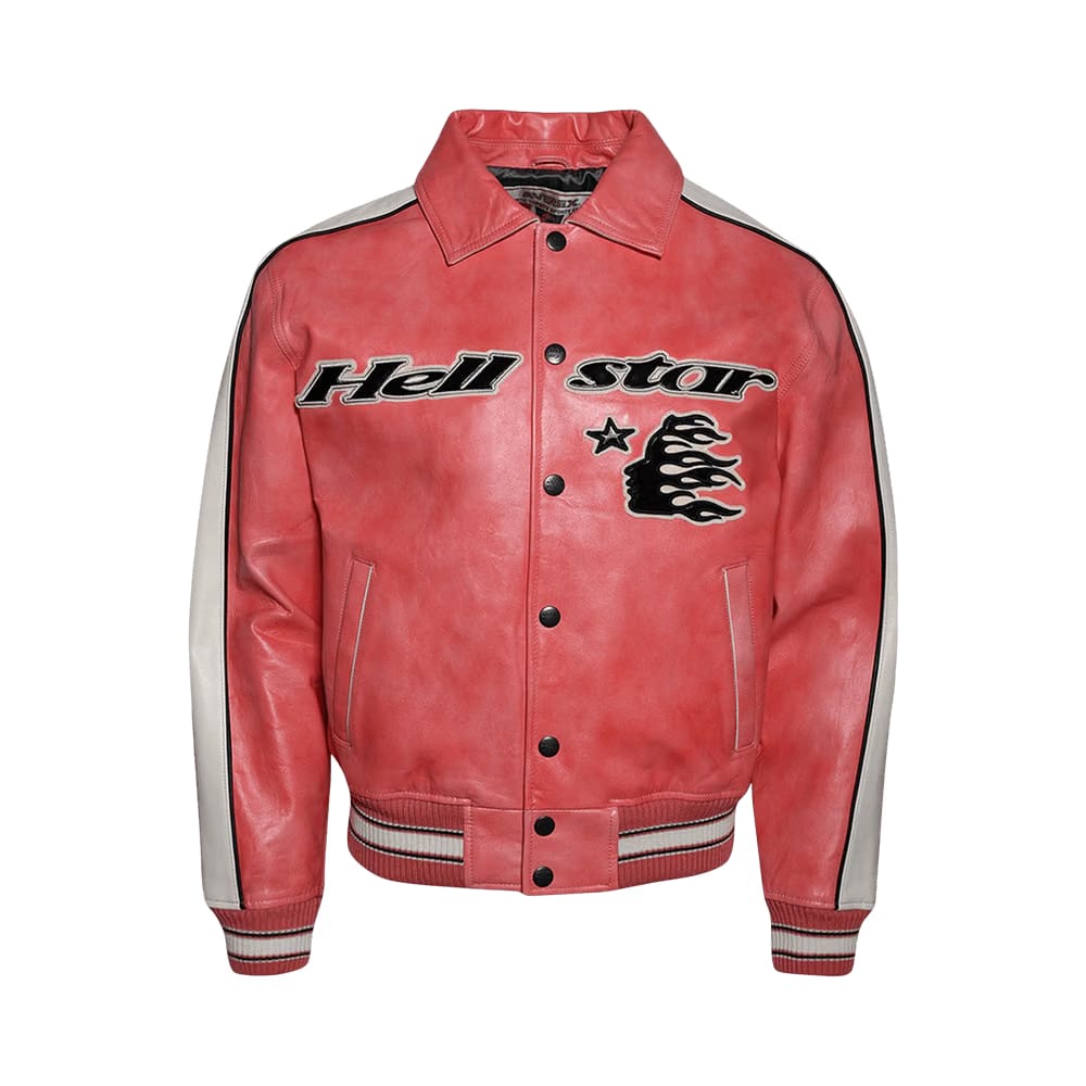 Hellstar All Star Leather Jacket Red