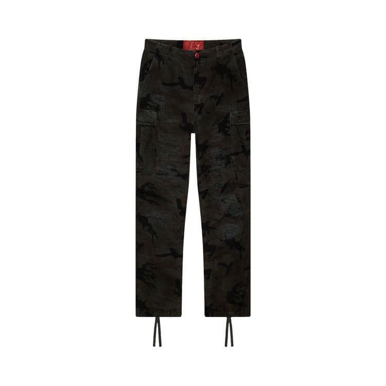 Hellstar Distressed Cargo Pants Black
