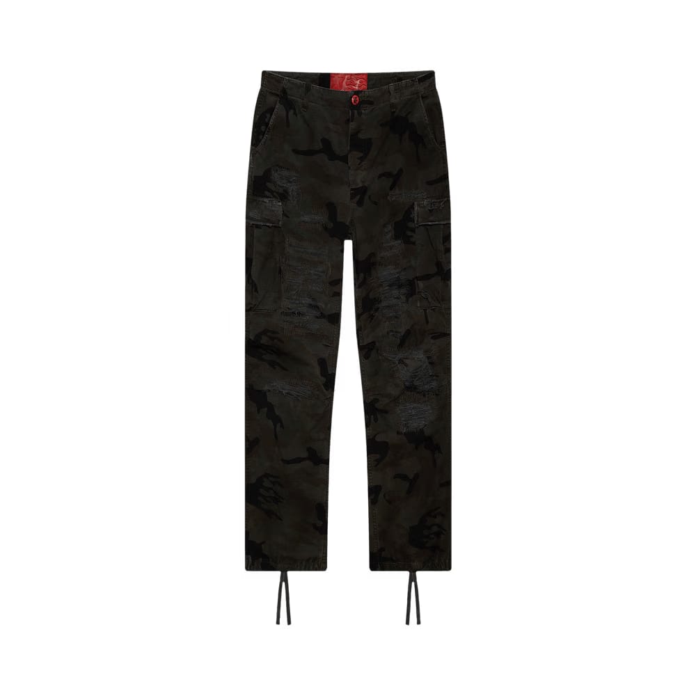 Hellstar Distressed Cargo Pants Black