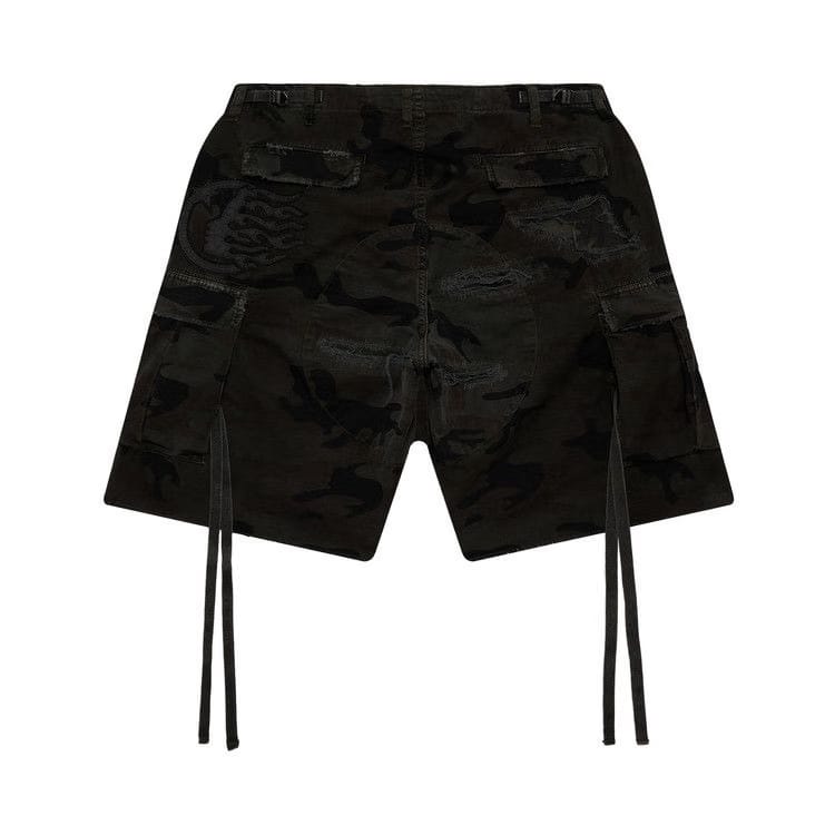 Hellstar Distressed Cargo Shorts Black