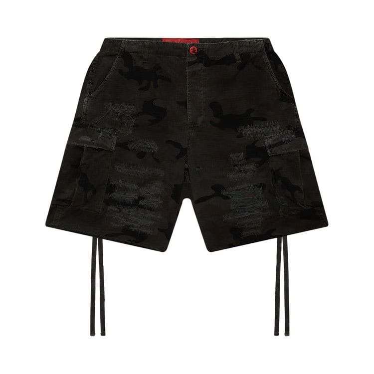 Hellstar Distressed Cargo Shorts Black