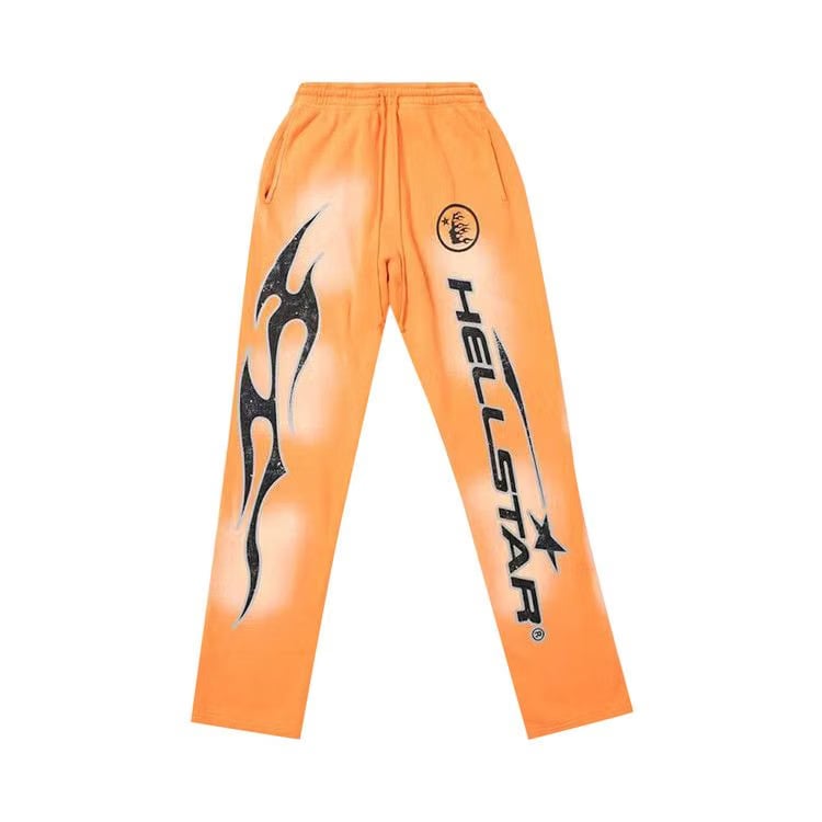Hellstar Fire Flare Bottom Sweatpants Orange Dye