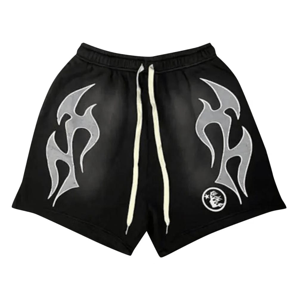 Hellstar Flame Shorts Black/Grey