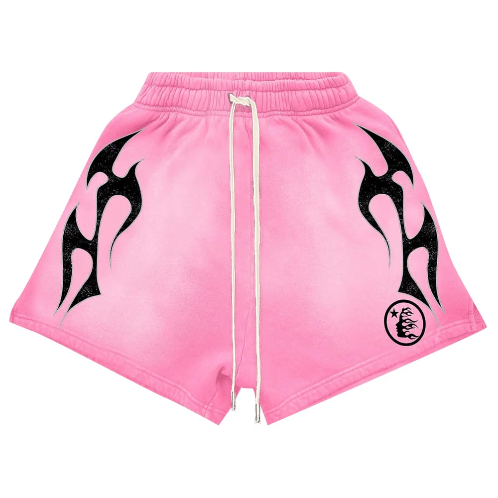 Hellstar Flame Shorts Pink/Black