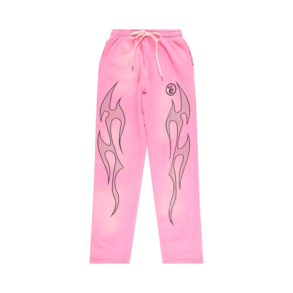Hellstar Flame Sweatpants Pink/Silver
