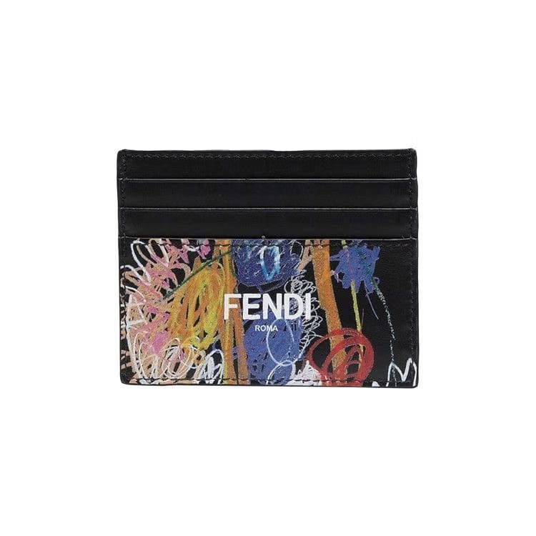 Fendi Noel Fielding Print Card Holder Nero