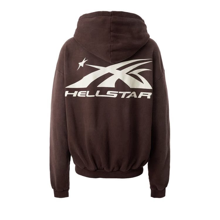 Hellstar Hs Logo Zip-Up Brown