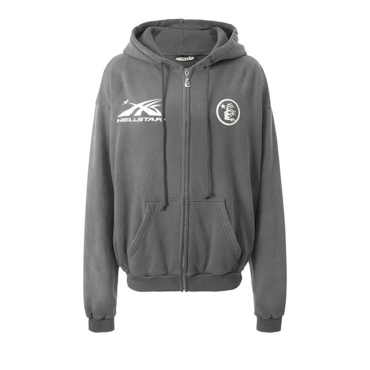 Hellstar Hs Logo Zip-Up Grey