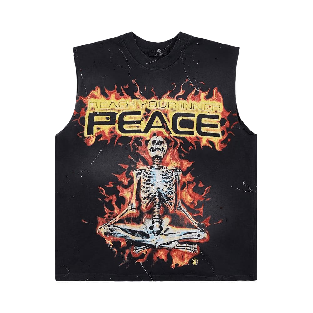Hellstar Inner Peace Skeleton Sleeveless T-Shirt Black