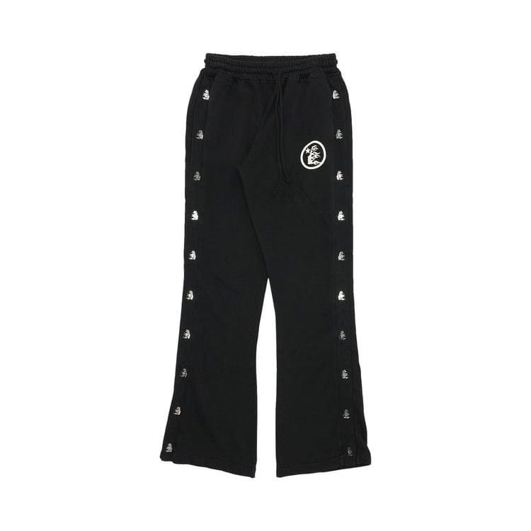 Hellstar Mirror Face Snap Sweatpants Black