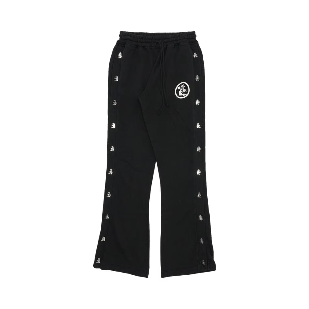 Hellstar Mirror Face Snap Sweatpants Black