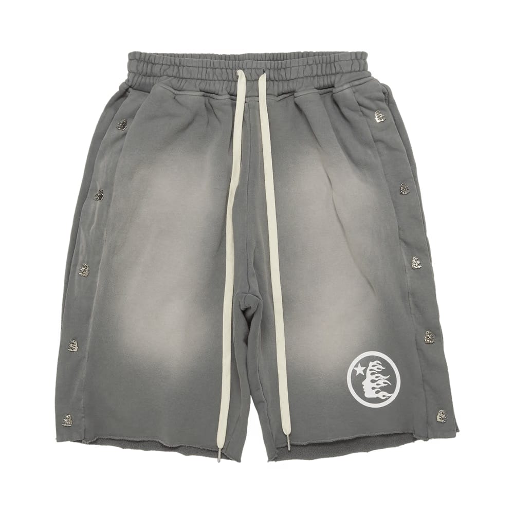 Hellstar Snap Shorts Grey