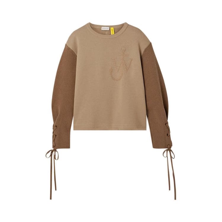 Moncler Genius x JW Anderson Sweatshirt With Knit Sleeves Camel Beige