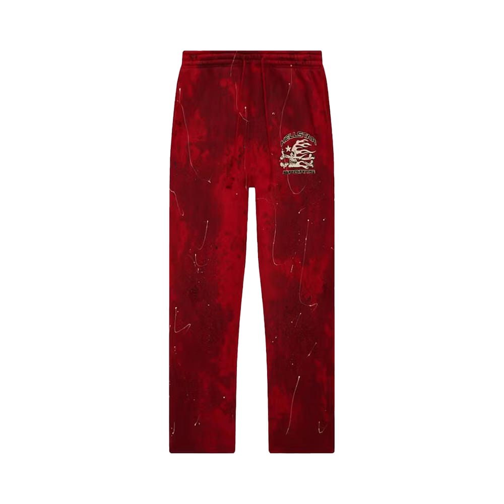 Hellstar Sports Tie-Dye Sweatpants Red
