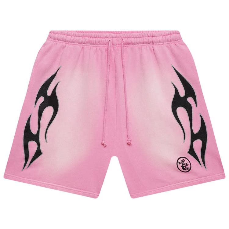 Hellstar x Complex Sports Flame Shorts Pink