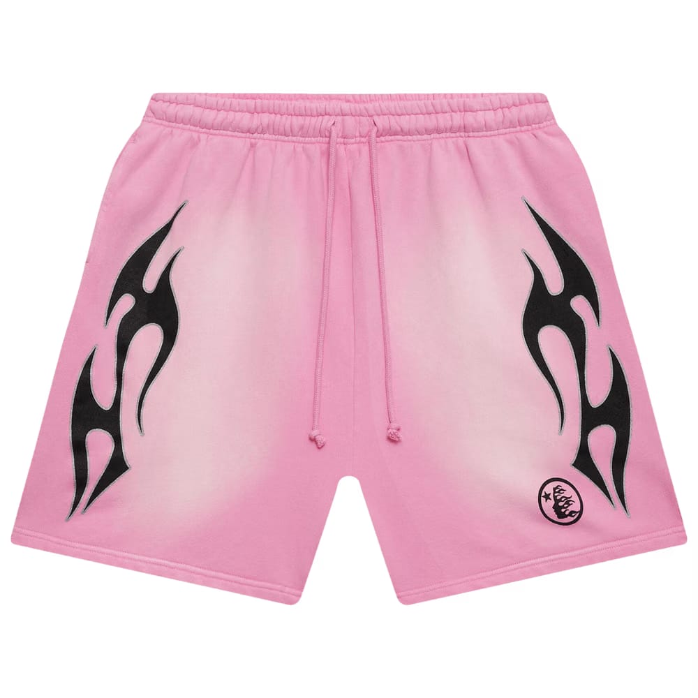 Hellstar x Complex Sports Flame Shorts Pink