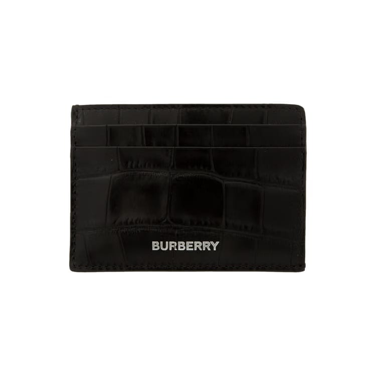 Burberry Embossed Croc Cardcase Black