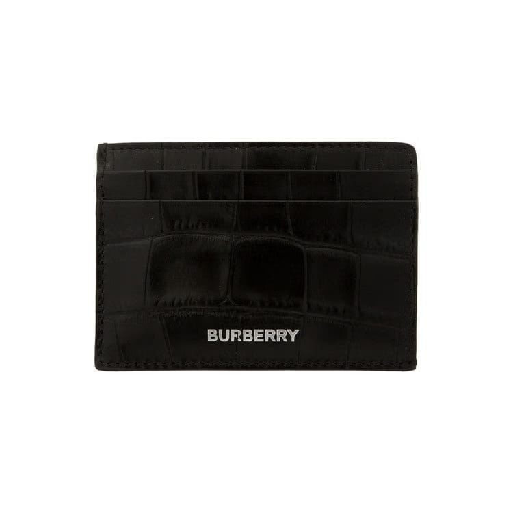 Burberry Embossed Croc Cardcase Black