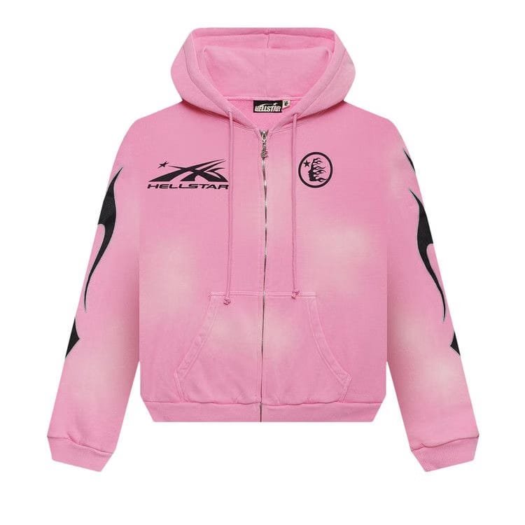 Hellstar x Complex Sports Flame Zip-Up Pink