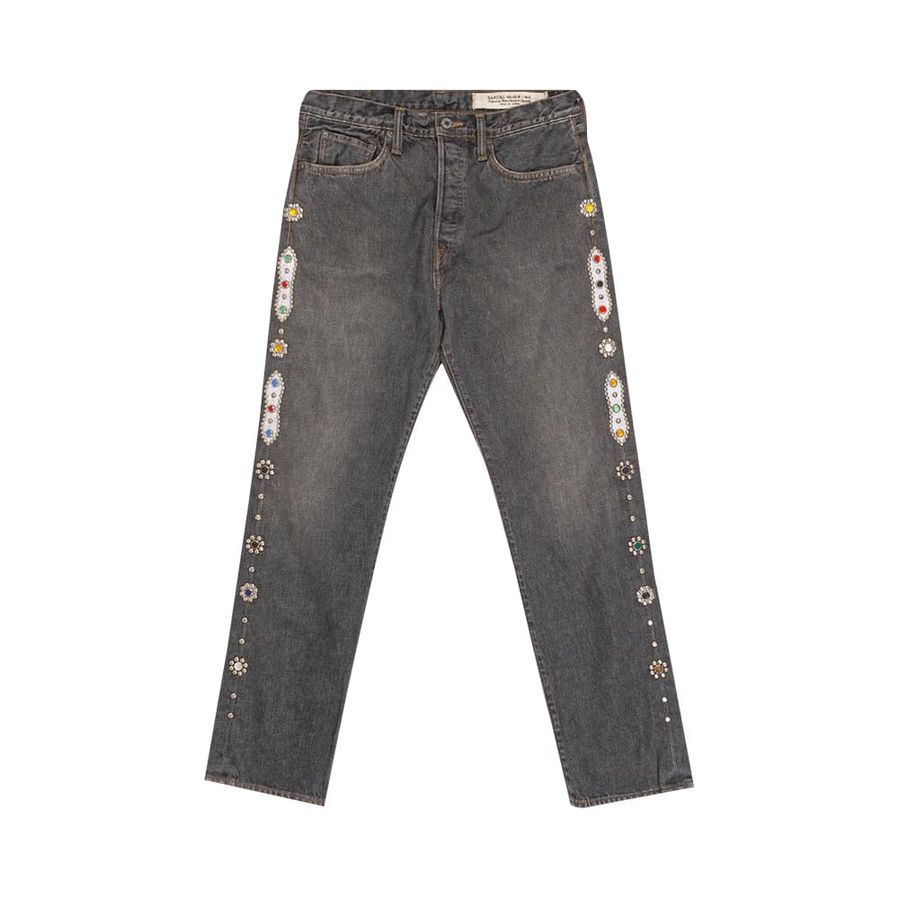 Kapital Monkey Cisco Studs 5 Pocket Denim Black