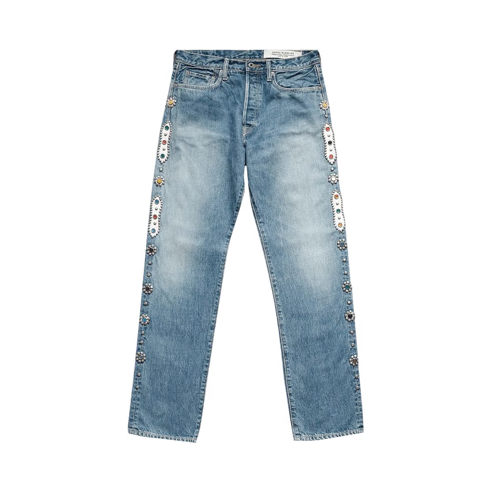 Kapital Monkey Cisco Studs 5 Pocket Denim Blue