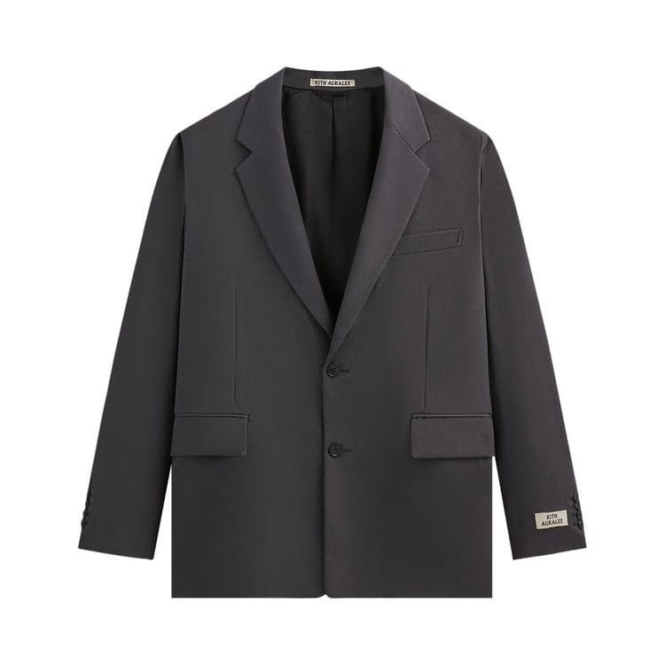 Kith 101 For Auralee Light Wool Max Gabardine Jacket Grey Pinstripe