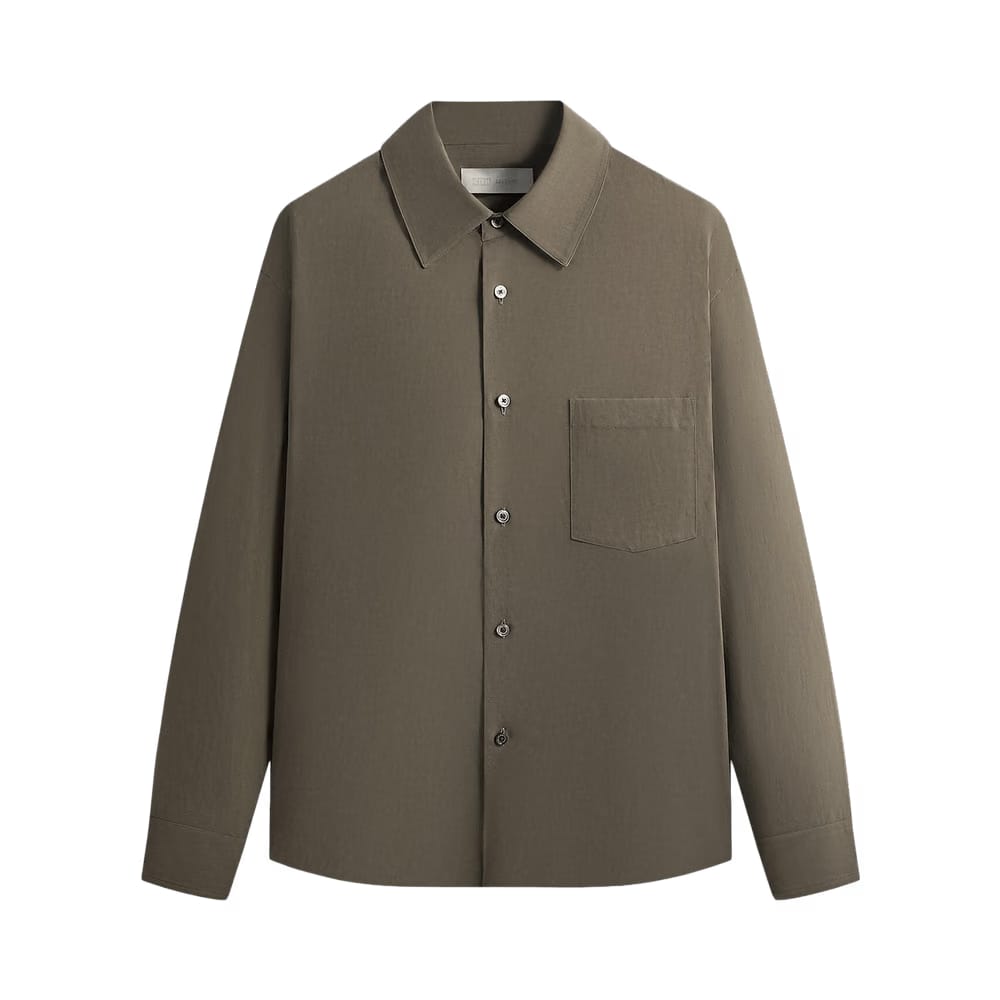 Kith 101 For Ssstein Rayon Linen Button Down Shirt Everglades