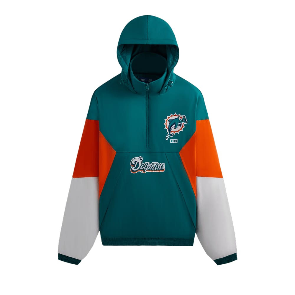 Kith & '47 for the NFL: Dolphins Quarter Zip Anorak With Hood Center