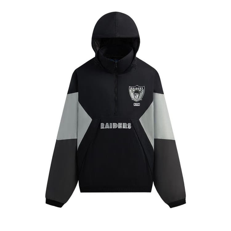Kith & '47 for the NFL: Raiders Quarter Zip Anorak With Hood Black