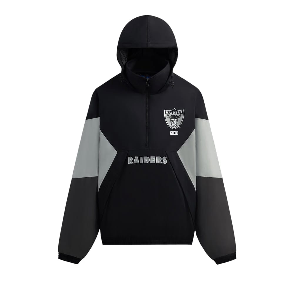 Kith & '47 for the NFL: Raiders Quarter Zip Anorak With Hood Black