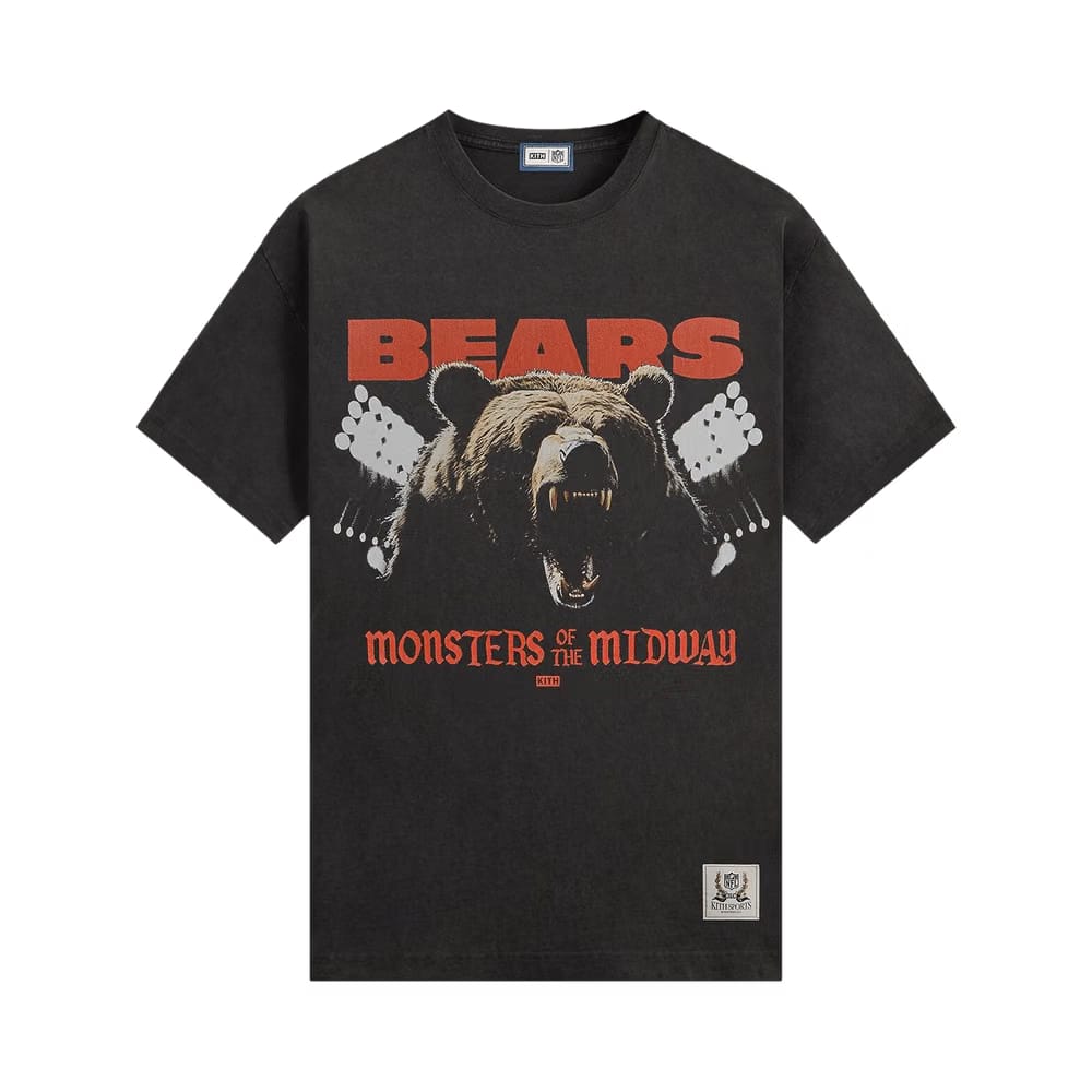 Kith For The NFL Chicago Bears Photo Vintage Jones T-Shirt Black