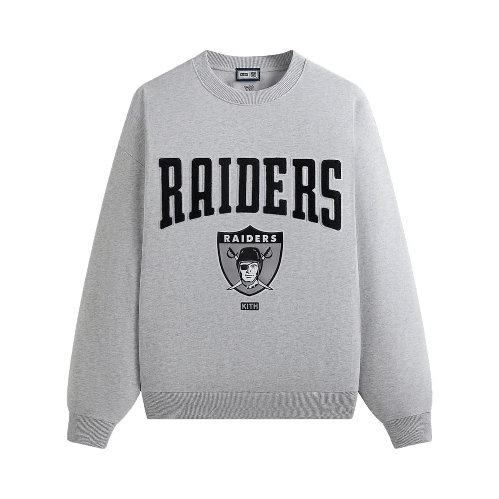 Kith & '47 for the NFL: Raiders Nelson Crewneck Light Heather Grey