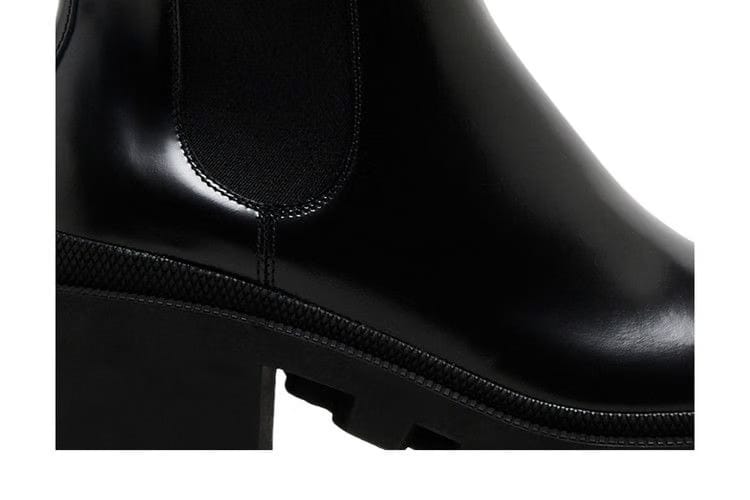 Gucci Wmns Leather Ankle Boot 'Belt - Black'