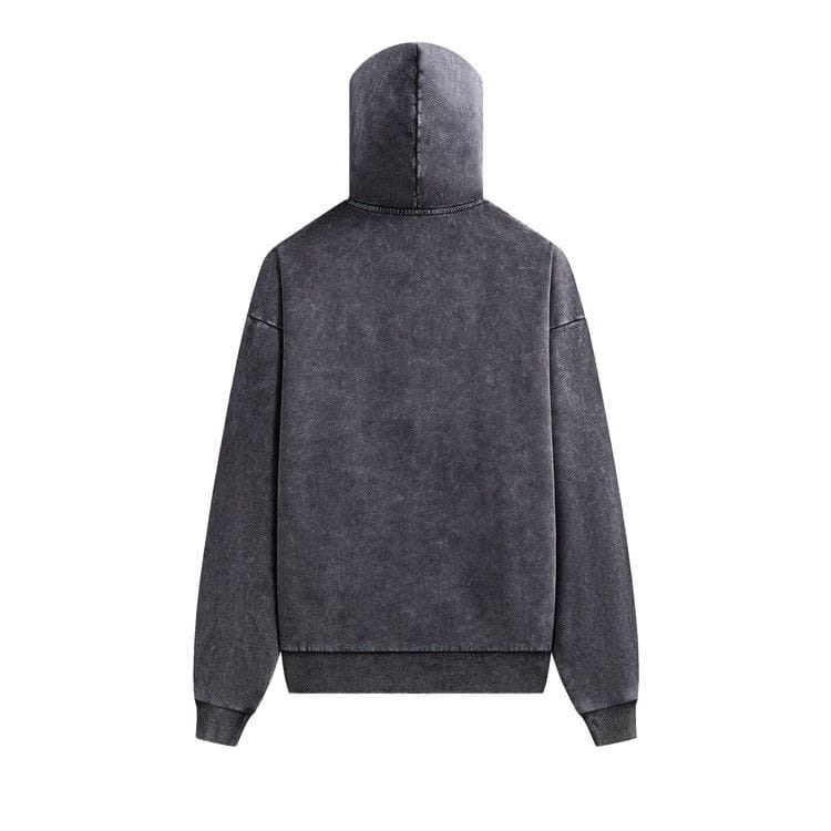 Kith Antique Wash Full Zip Nelson Hoodie Black