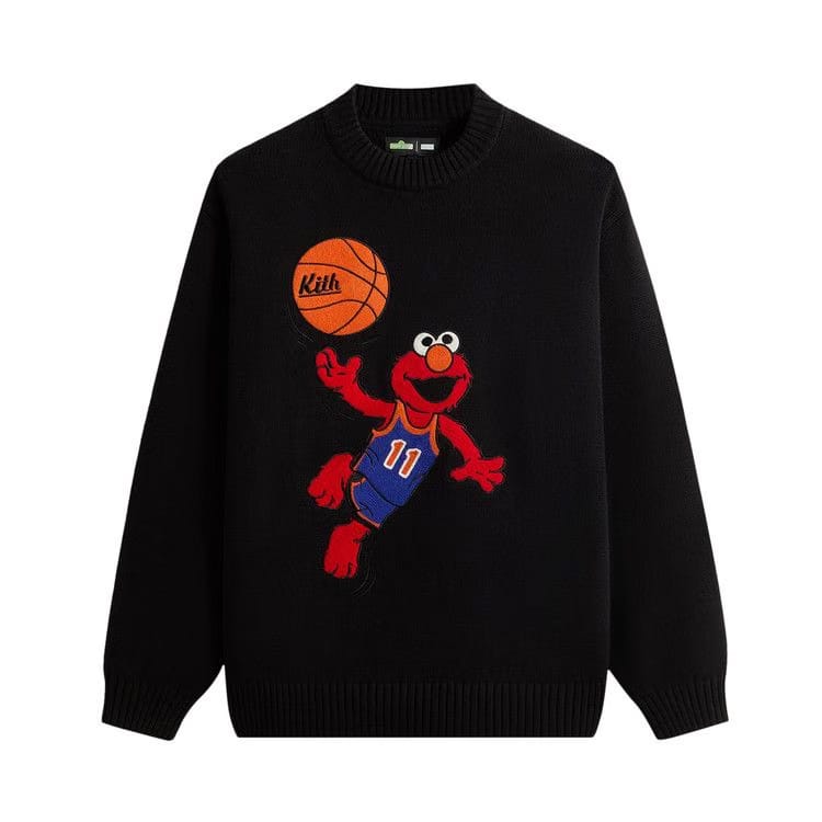 Kith x Sesame Street Elmo Crewneck Sweater Black