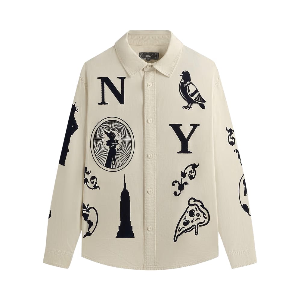 Kith Artisanal Ny Graphic Apollo Shirt Sandrift