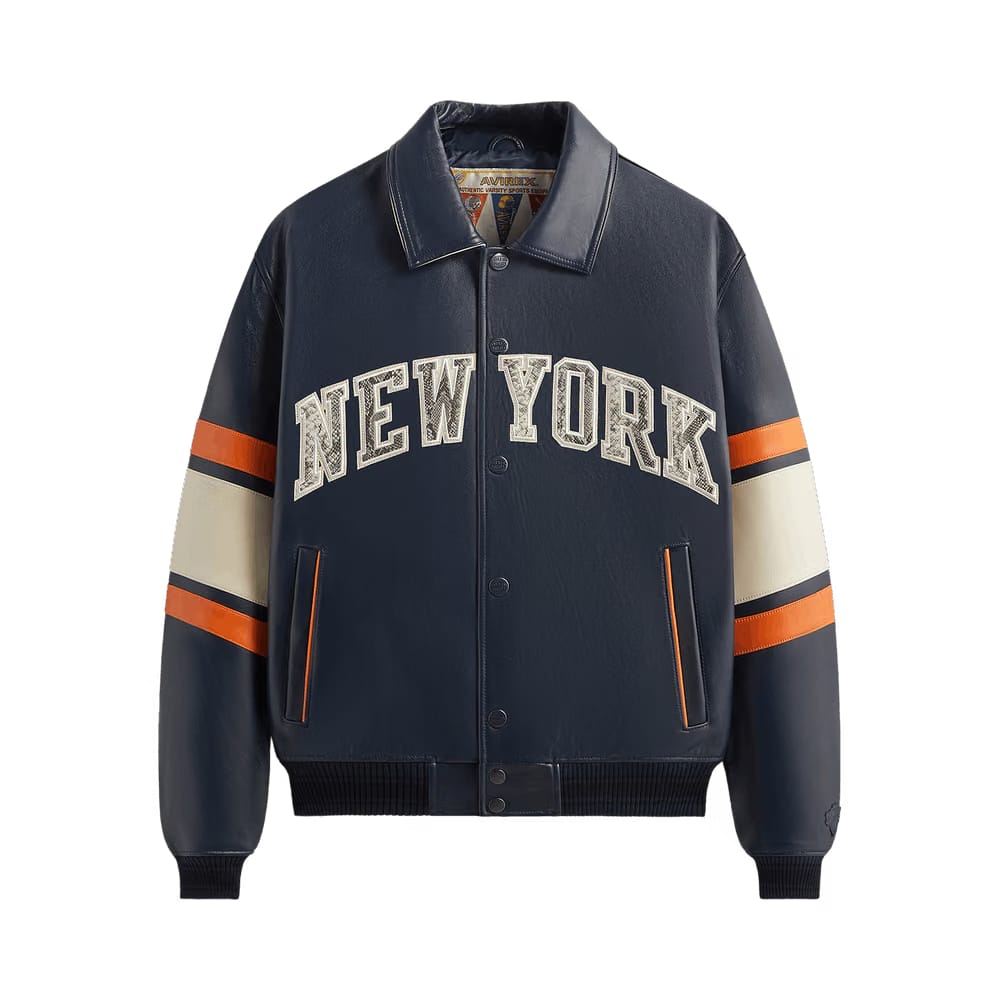 Kith & AVIREX For The New York Knicks Legend Jacket Navy