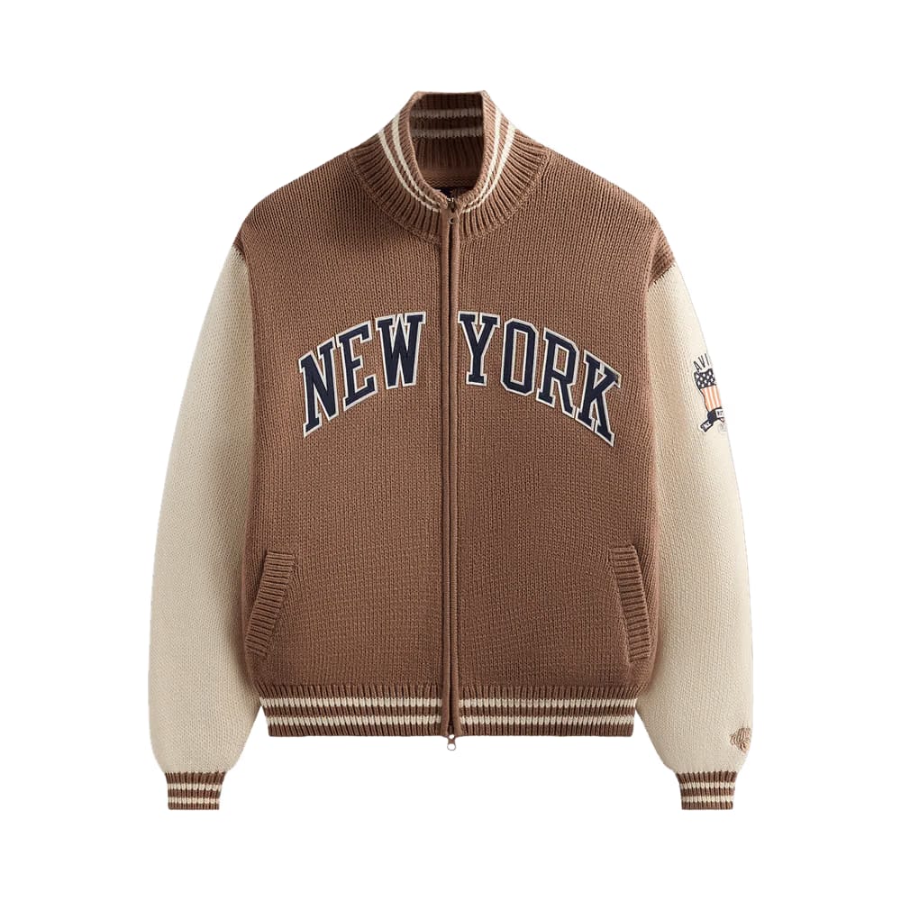 Kith & AVIREX For The New York Knicks Wings Wyona Full Zip Sweater Stock