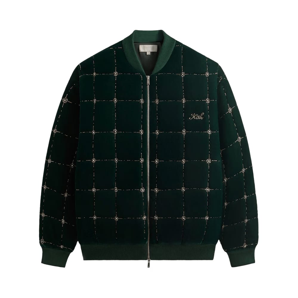 Kith Beaded Velvet Clay Bomber Jacket Stadium