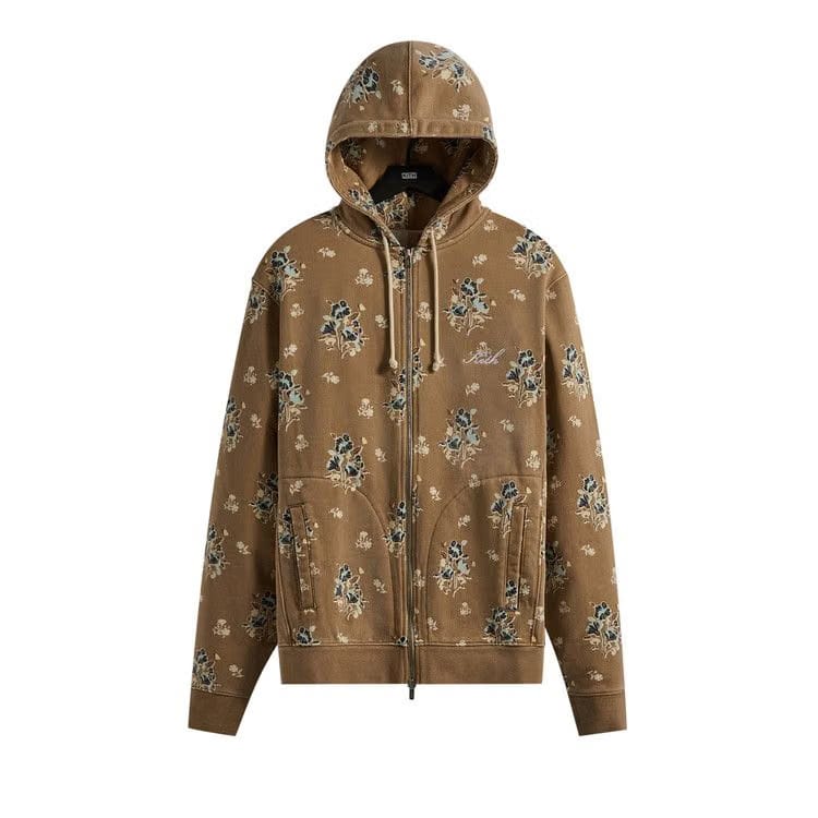 Kith Begonia Floral Williams V Full Zip Hoodie Canvas