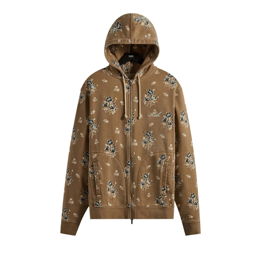 Kith Begonia Floral Williams V Full Zip Hoodie Canvas