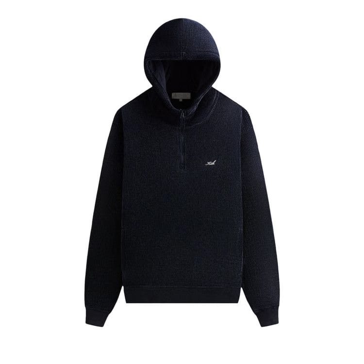 Kith Bonded Waffle Coleman Quarter Zip Hoodie Nocturnal