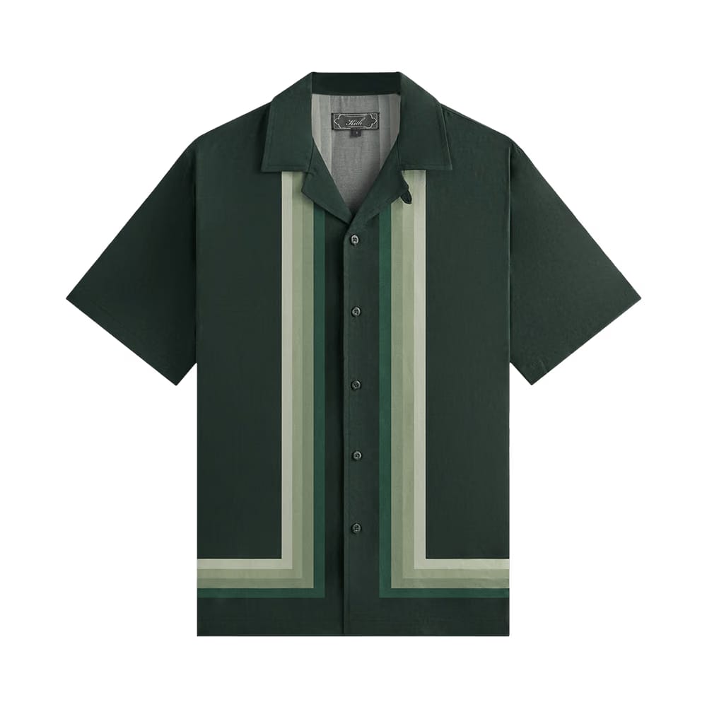 Kith Border Stripe Thompson Camp Collar Shirt Stadium