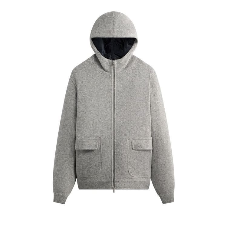 Kith Brushed Selfridge Zip Up Hoodie Medium Heather Grey