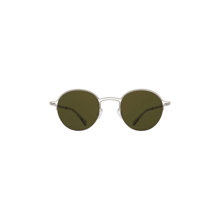 Mykita MMCRAFT014 Sunglasses Matte Silver/Raw Green Solid