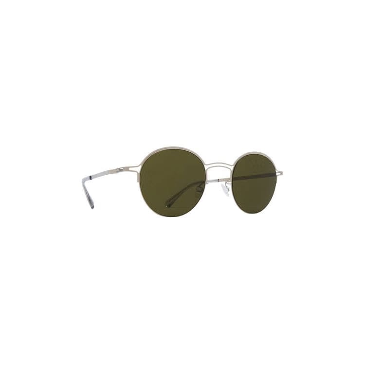 Mykita MMCRAFT014 Sunglasses Matte Silver/Raw Green Solid