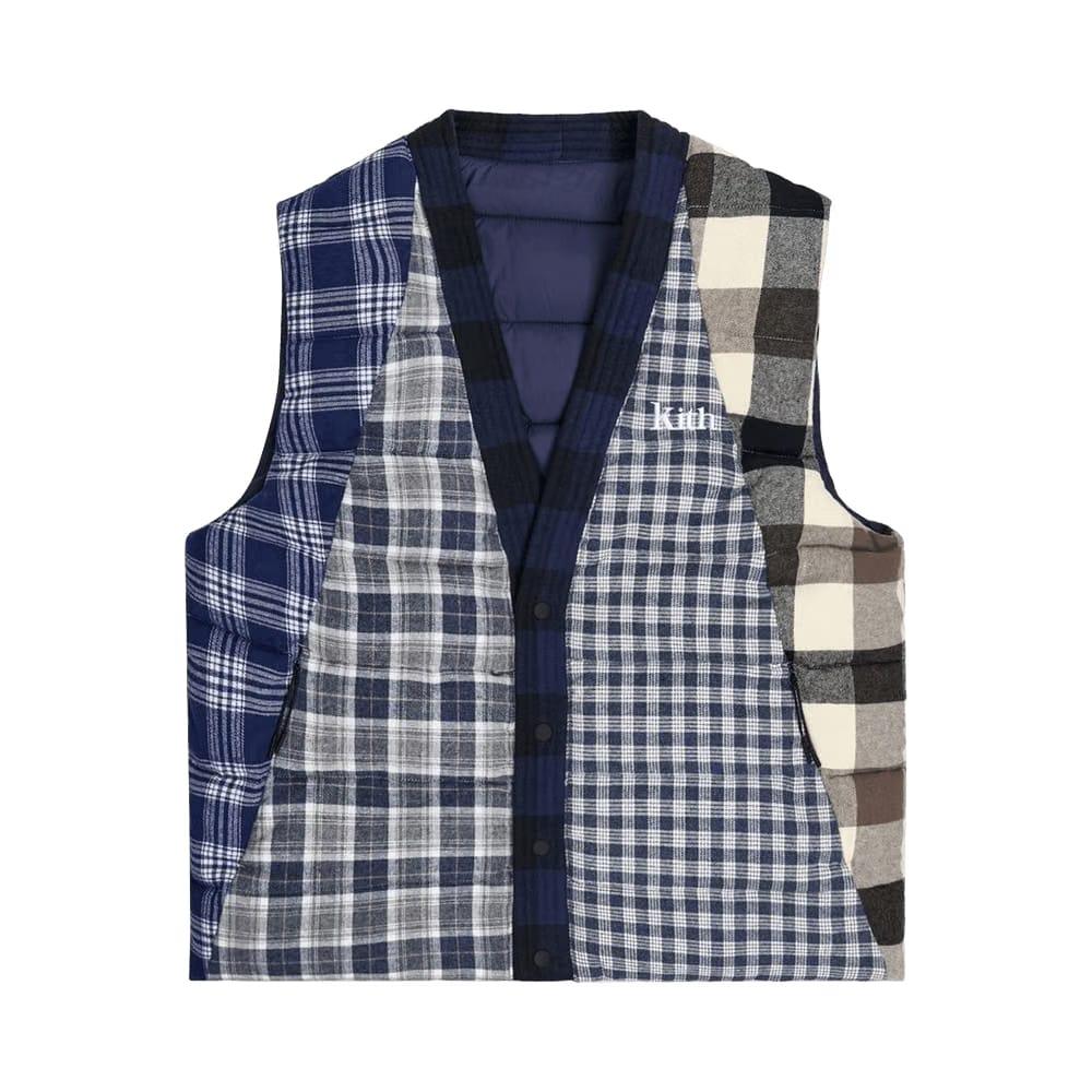 Kith Charlton Reversible Quilted Vest Blue/Multi